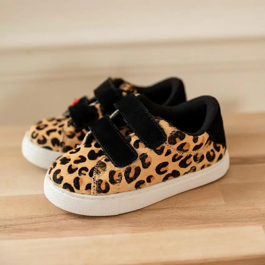 Scarpe da ginnastica da ragazza Bons Baisers de Paname Mini Edith-Leopard