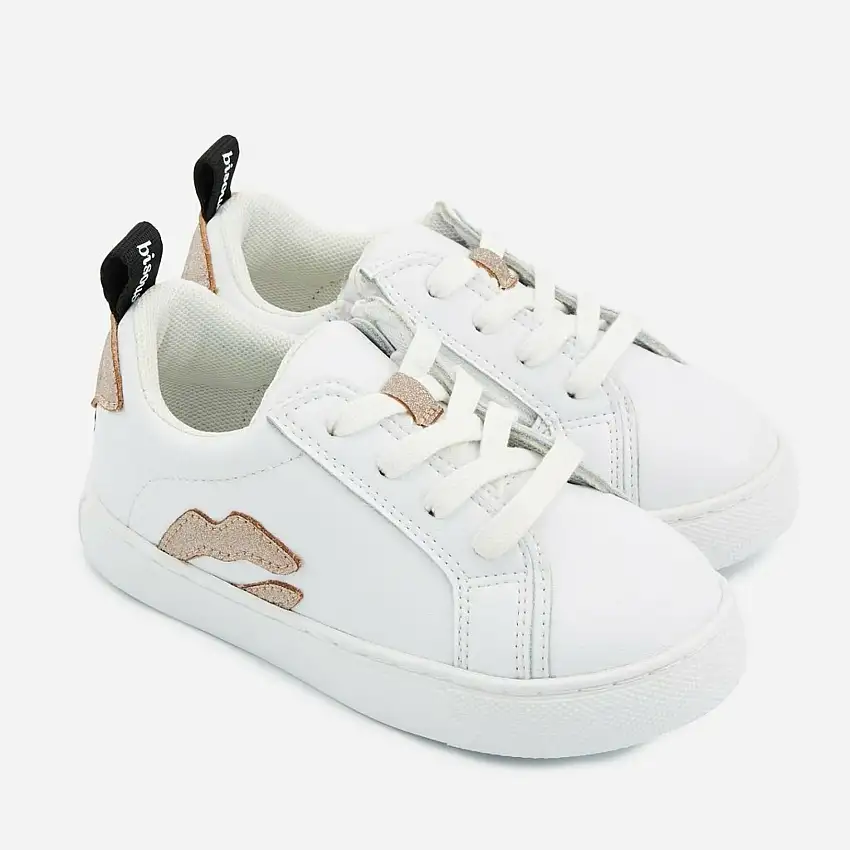 Scarpe da ginnastica da ragazza Bons Baisers de Paname Mini Betty-Glitter Rose Gold