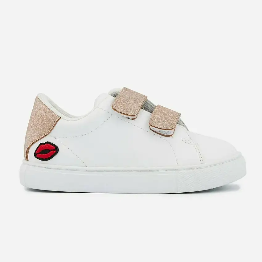 Scarpe da ginnastica da ragazza Bons Baisers de Paname Mini Edith-Glitter Rose Gold