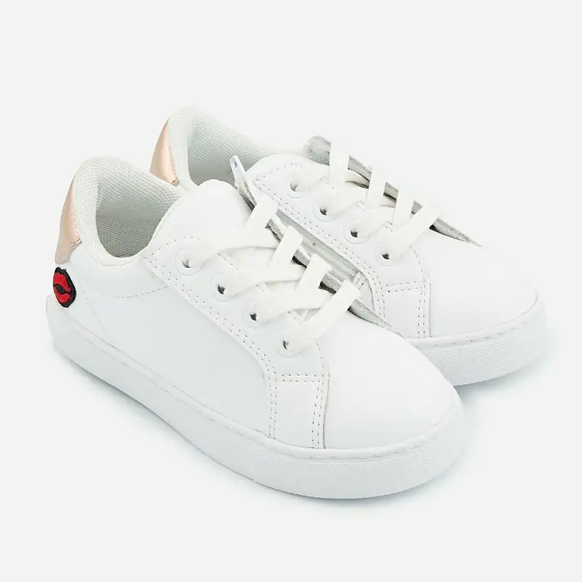 Scarpe da ginnastica da ragazza Bons Baisers de Paname Mini Simone-Metallic Rose Gold