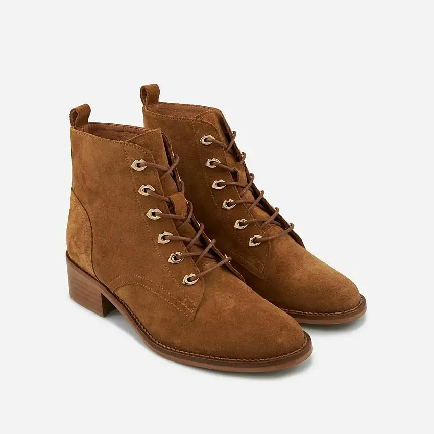 Stivali da donna Bons Baisers de Paname Paulette-Cuir Suede Camel