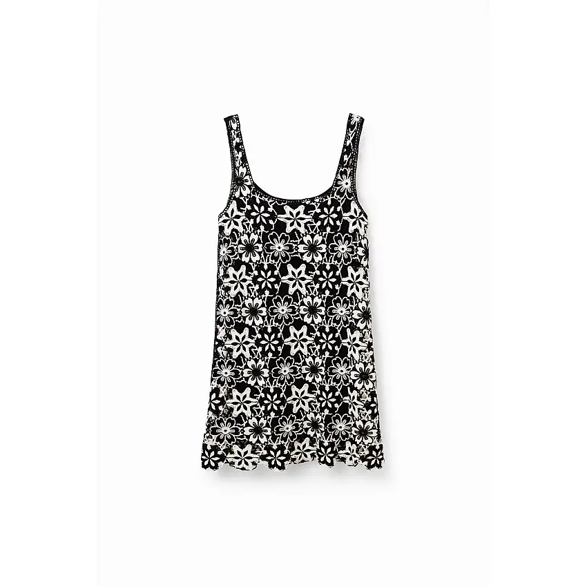 Abito corto donna retrò all'uncinetto Desigual