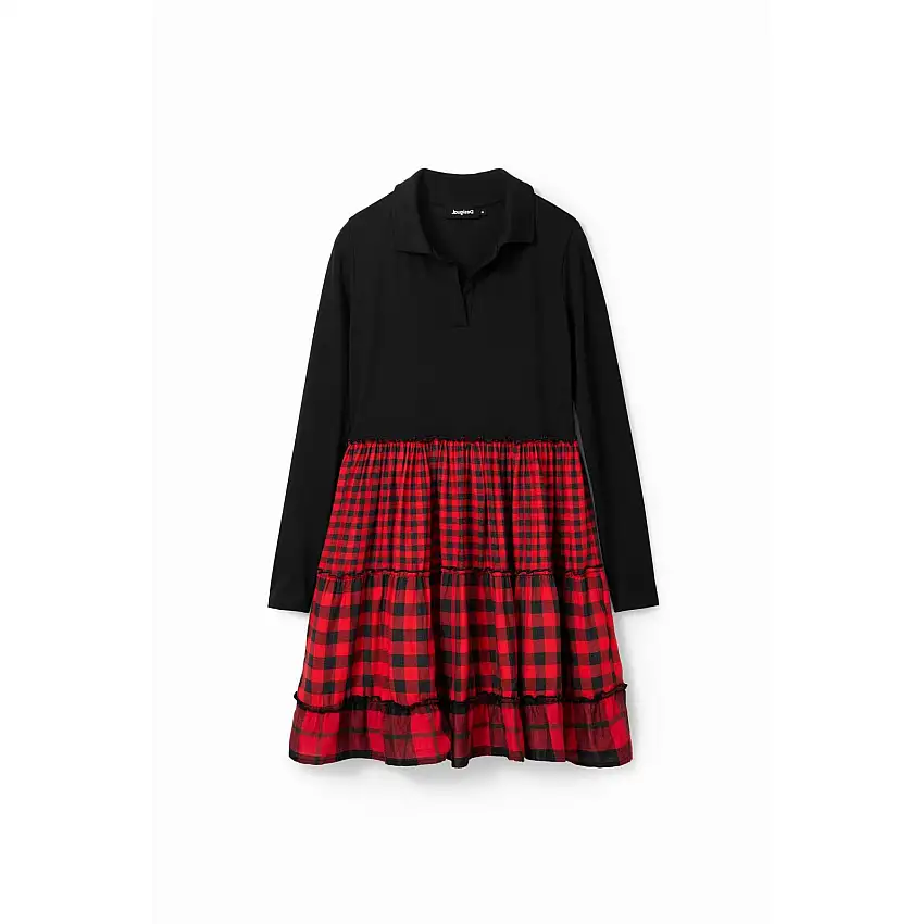 Abito corto donna a quadri combinati Desigual