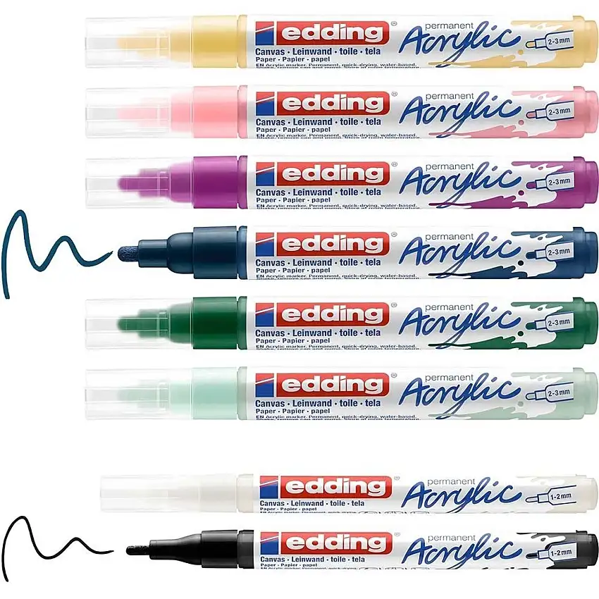 Pennarelli colorati per tessuti edding (x8)