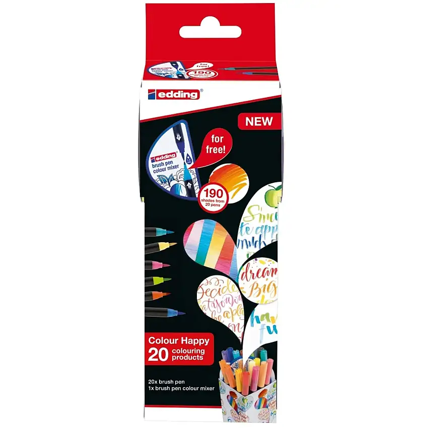 Pennarelli con pennello edding (x20)