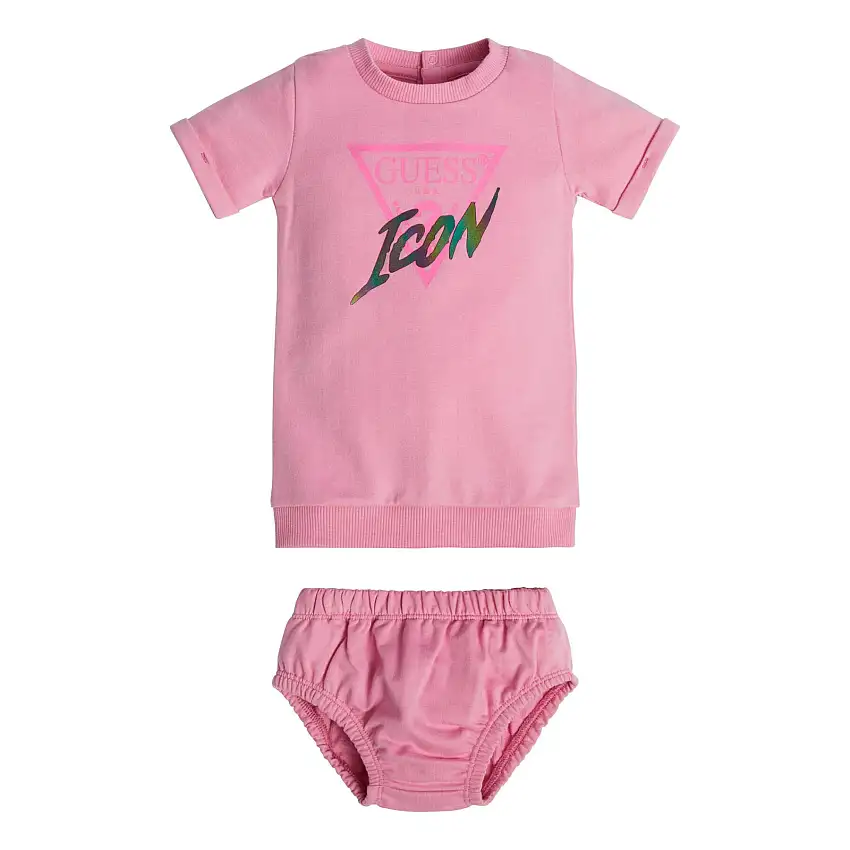 Abito con maniche arrotolate + mutandine da bambina Guess