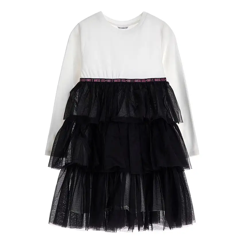Abito bambina a maniche lunghe Guess Mixed Fabric