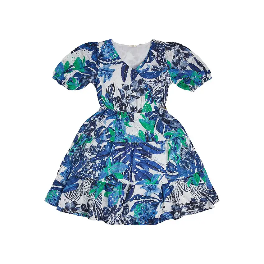 Abito bambina in cotone Guess Sangallo