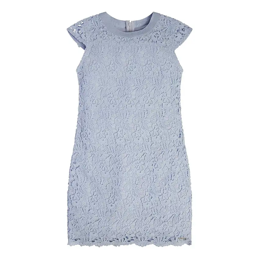 Abito bambina con carré in pizzo Guess