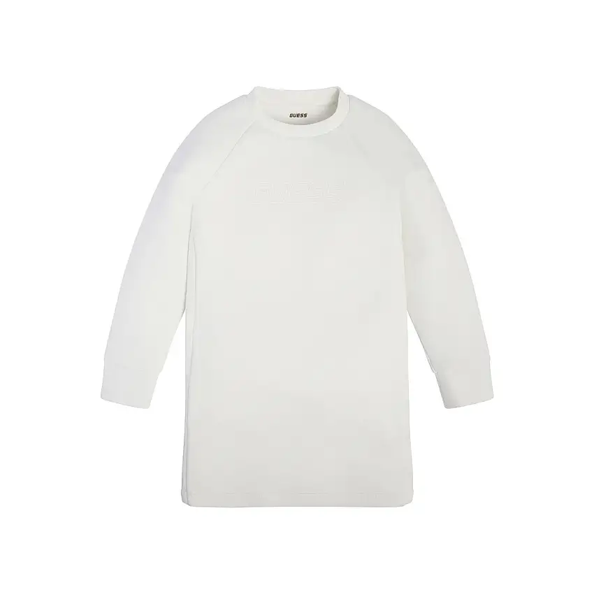 Abito bambina in maglia di cotone a maniche lunghe Guess