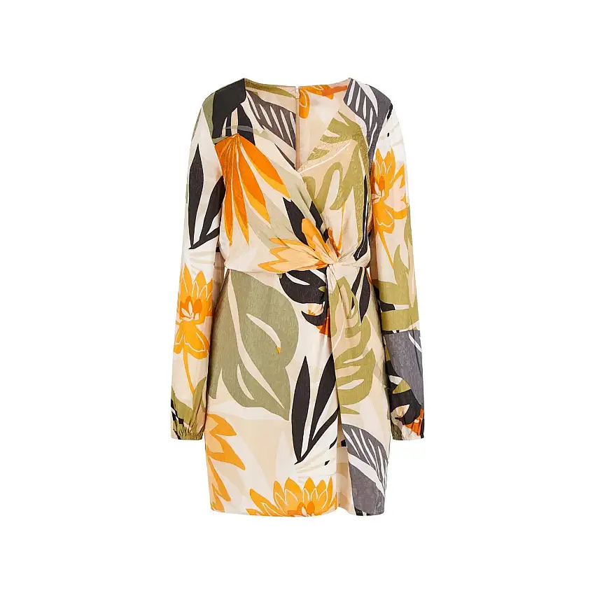 Abito a portafoglio da donna a maniche lunghe Guess Cassia Jacquard