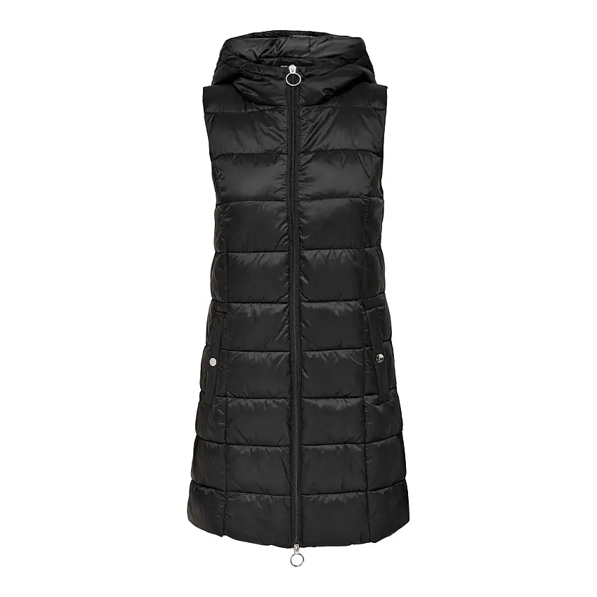 Giacca lunga senza maniche da donna con cappuccio JDY Zulu