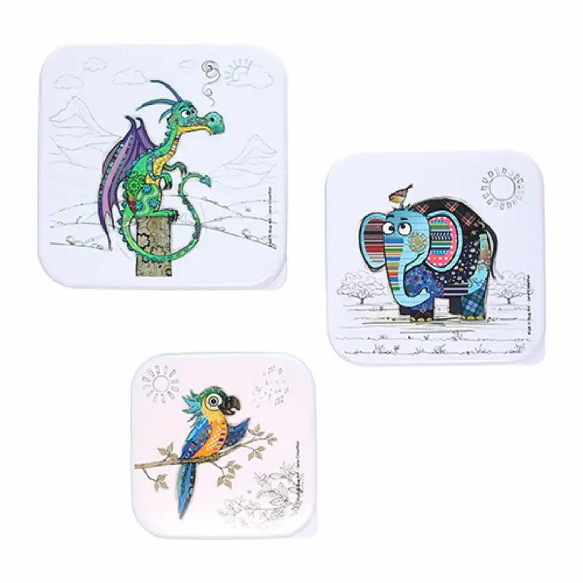 2 snack assortiti per bambini Kiub Kook (x3) [Misura 11,7x11,7x5 cm]