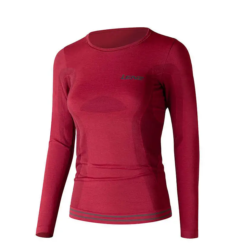 T-shirt da donna a maniche lunghe con scollo rotondo Lenz Merino 6.0