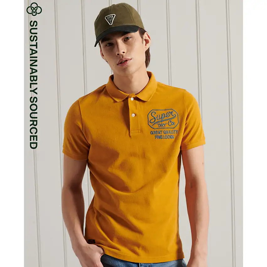 Polo a maniche corte in cotone biologico Superdry Superstate