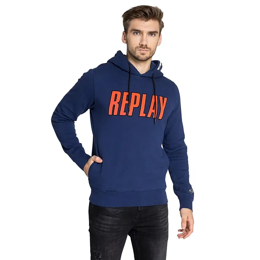 Felpa con cappuccio in cotone biologico Replay