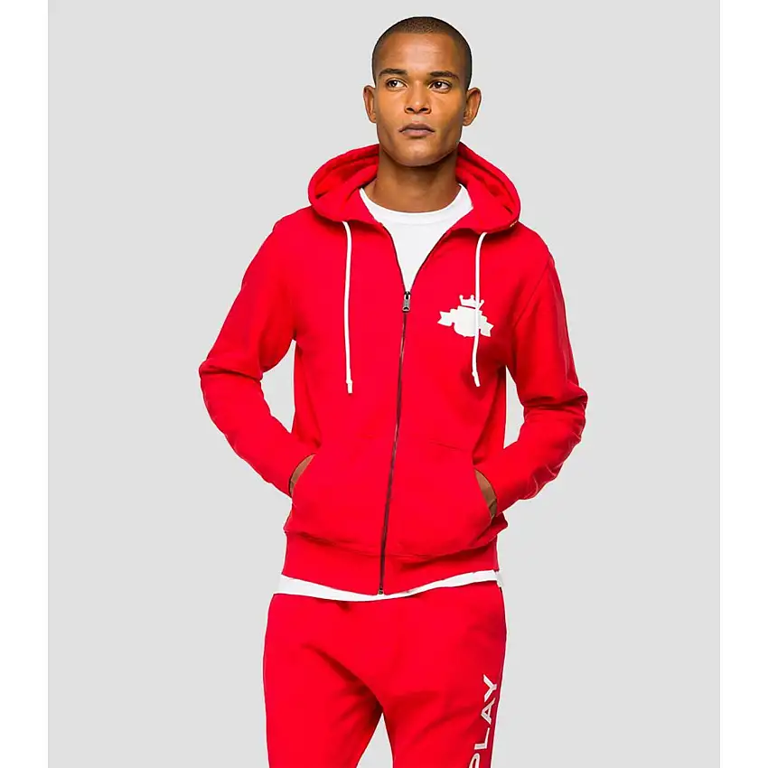 Felpa con cappuccio in cotone organico con logo d'archivio Replay