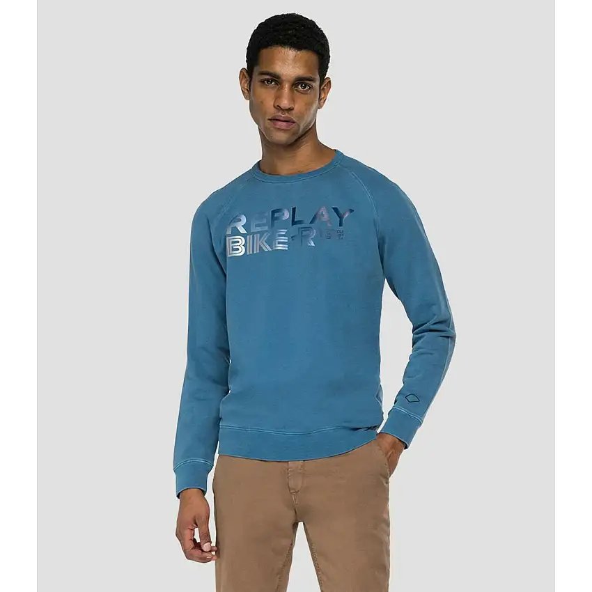 Felpa in puro cotone Replay biker