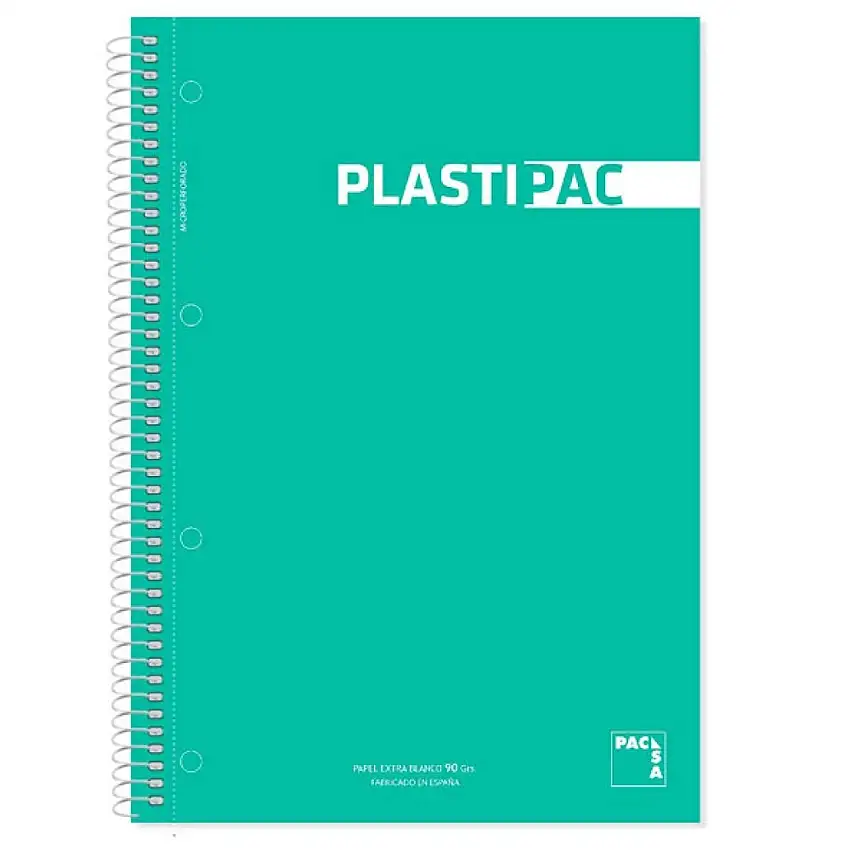 Confezione da 4 microblocchi di plastica a4 con coperchio, 100 fogli a griglia Milan [Misura 21x29,7x5 cm]