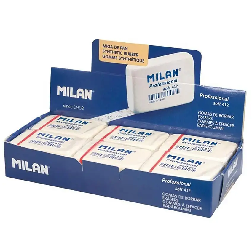 Confezione da 12 gomme professionali Milan Soft412M
