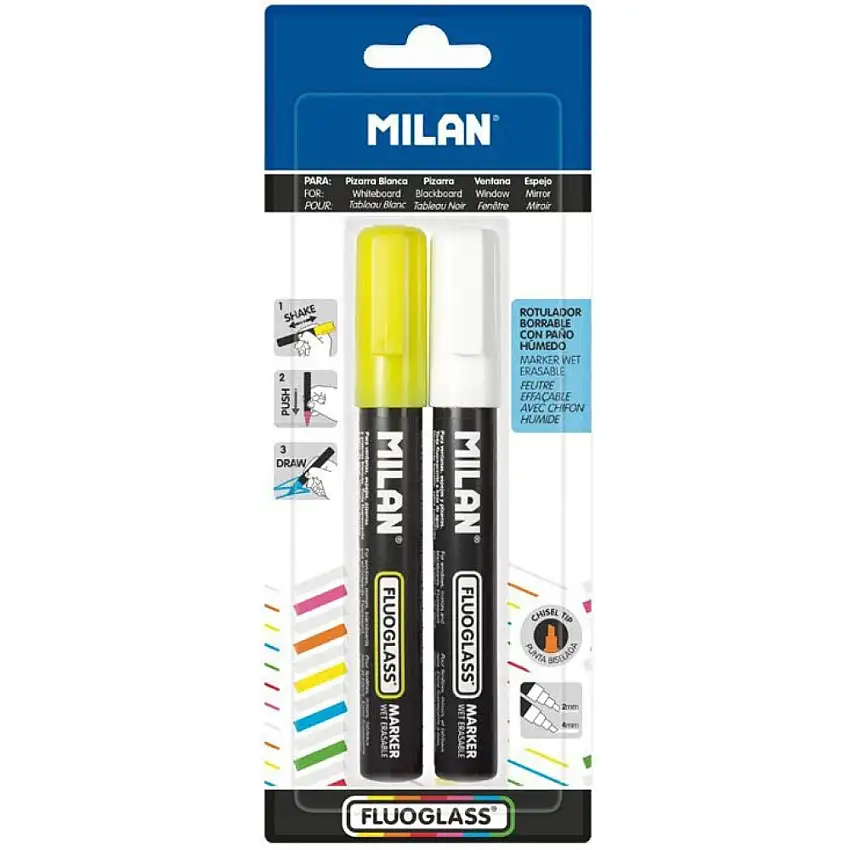 Pennarelli cancellabili a punta Bisel4 mm Milan (x2)