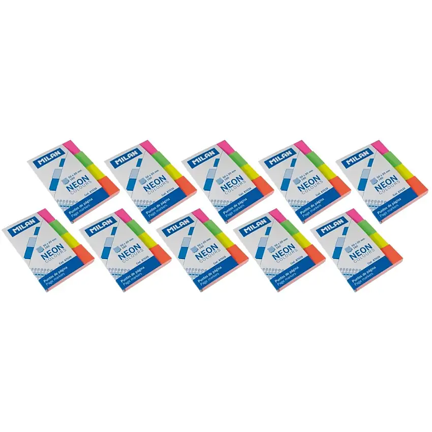 Marcatori di pagina al neon da 160 punti Milan (x10)