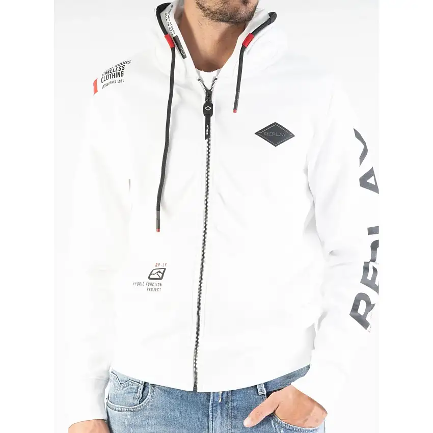 Felpa con cappuccio Replay hybrid function