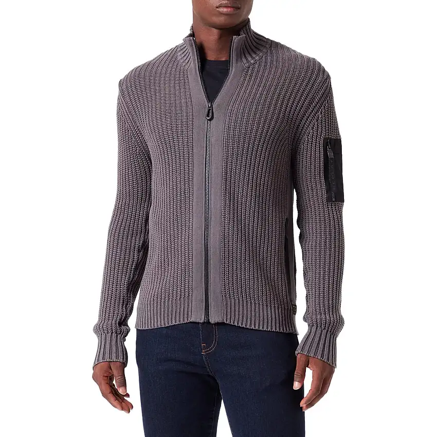 Cardigan con zip in puro cotone Replay