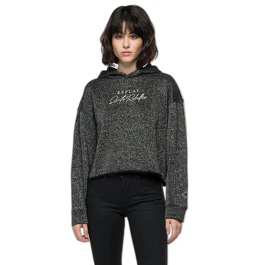 Felpa da donna Replay lurex fleece