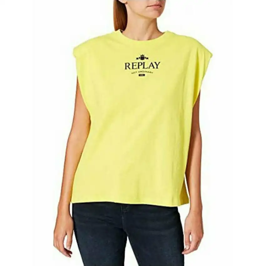 T-shirt stampata boxy da donna Replay not ordinary