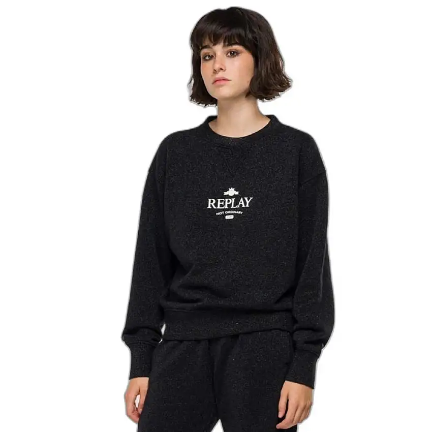 Felpa da donna Replay lurex not ordinary