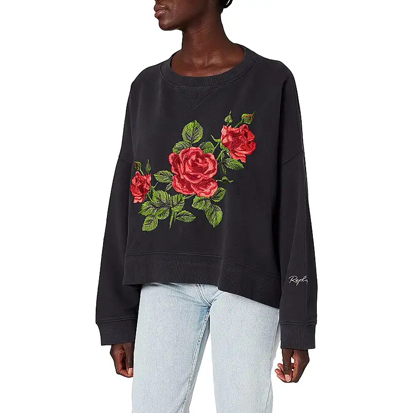 Felpa da donna con collo rotondo Replay