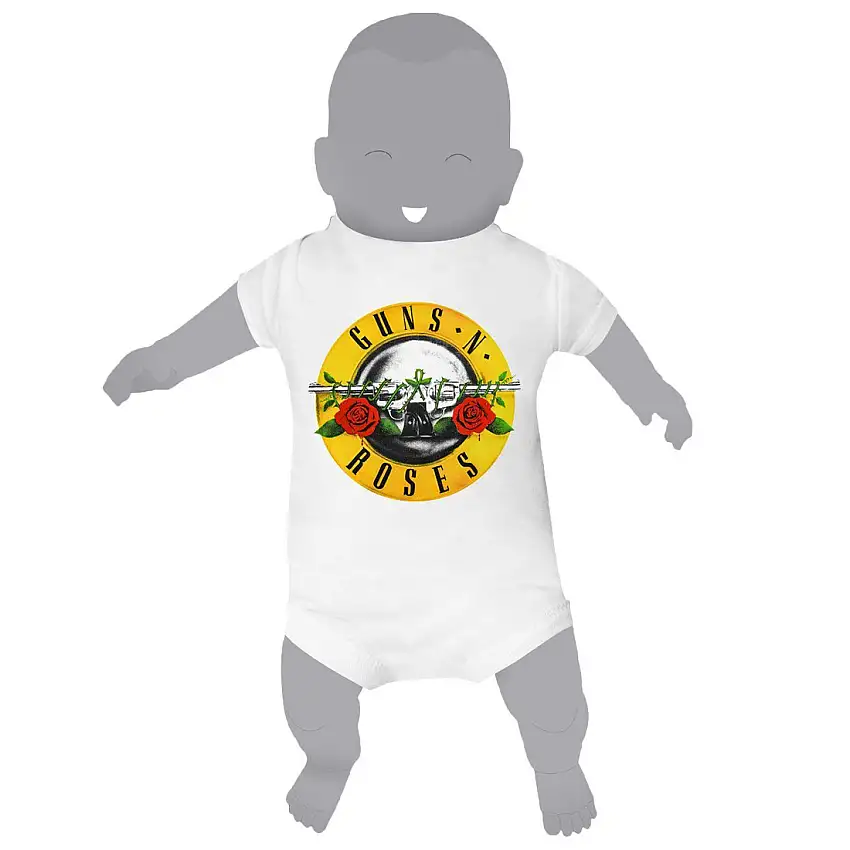 Body da neonato Rock à Gogo Guns N' Roses - Classic Logo White