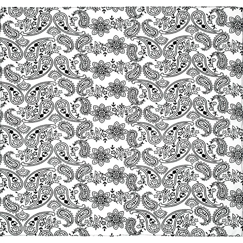 Bandana in cashmere Rock à Gogo Paisley Flowers [Misura 50x50 cm]