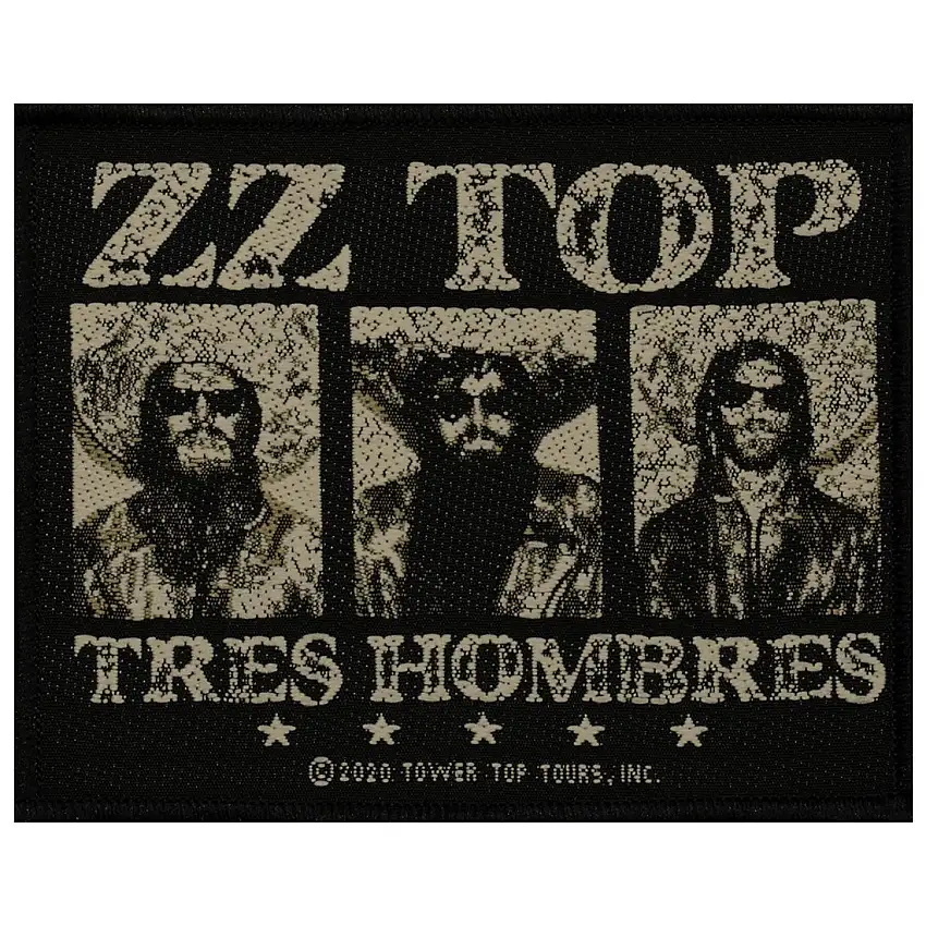 Toppa tessile Rock à Gogo Zz Top - Tres Hombres [Misura 10,2x8,3 cm]