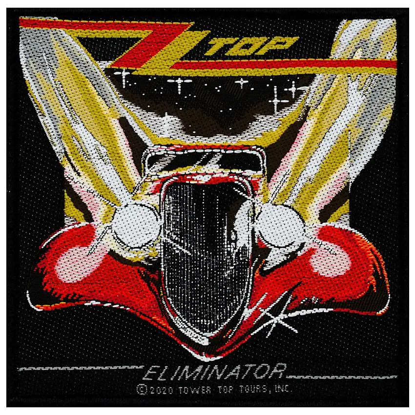 Toppa tessile Rock à Gogo Zz Top - Eliminator [Misura 10,3x10,3 cm]
