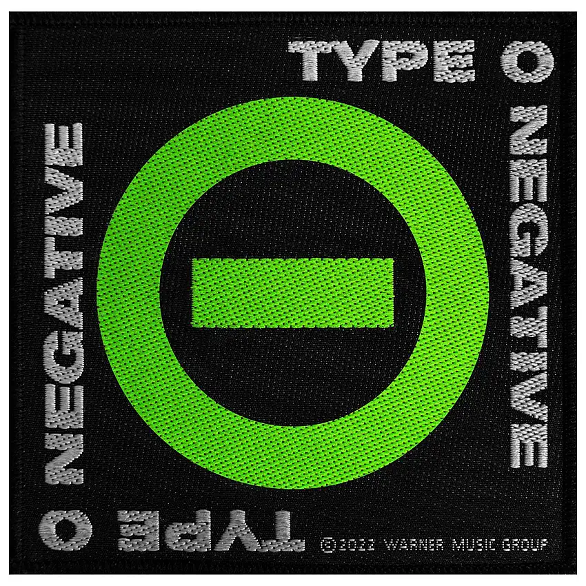 Toppa tessile Rock à Gogo Type O Negative - Negative Symbol [Misura 10x10 cm]