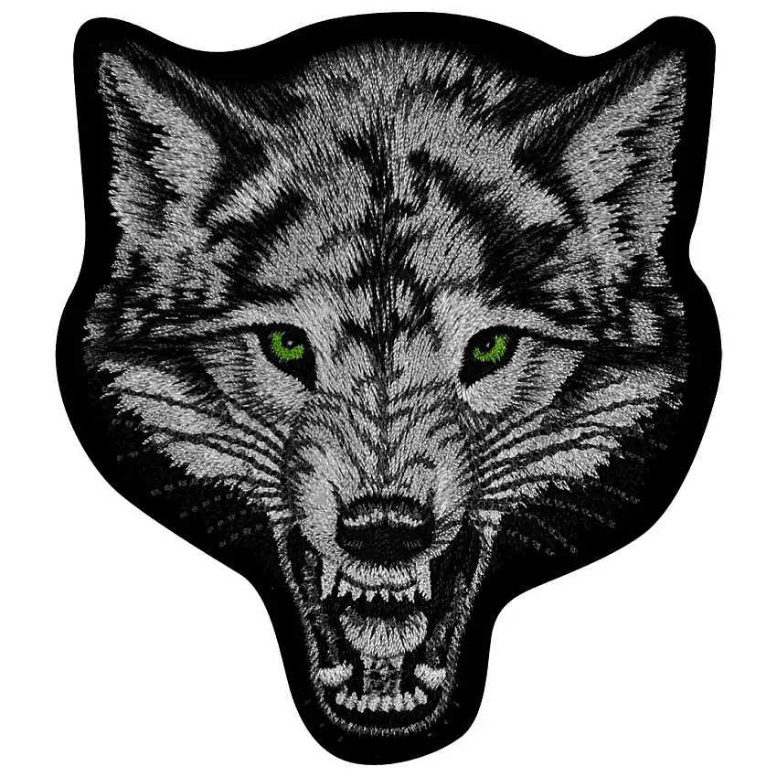 Toppa tessile Rock à Gogo Wolf Head [Misura 9,5x10,9 cm]