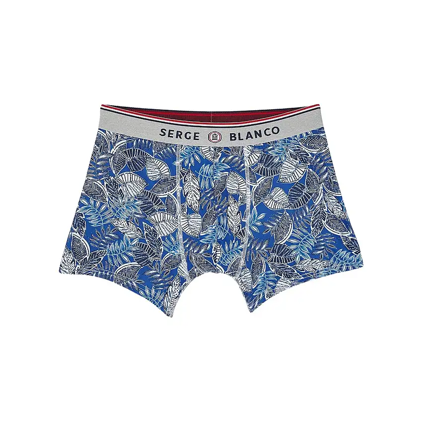 Boxer con stampa a foglie Serge Blanco
