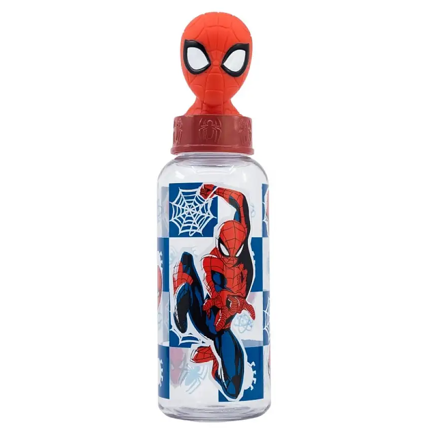Bottiglia con statuetta 3d Stor Spiderman [Misura 560 ml]