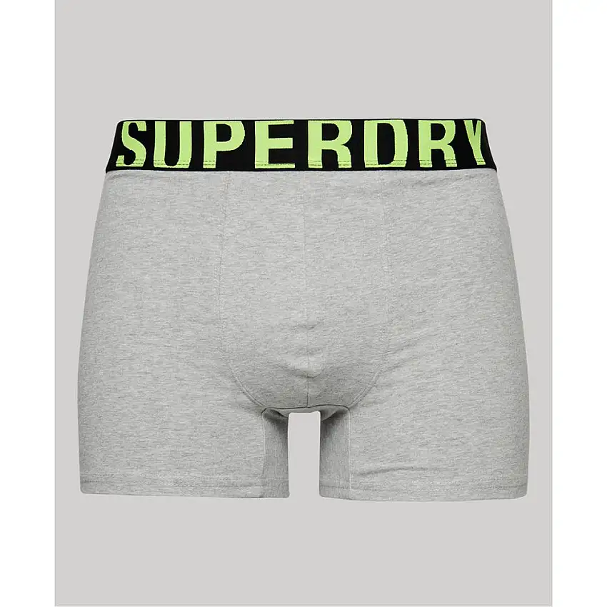 Boxer in cotone biologico logico Superdry Dual Logo (x2)