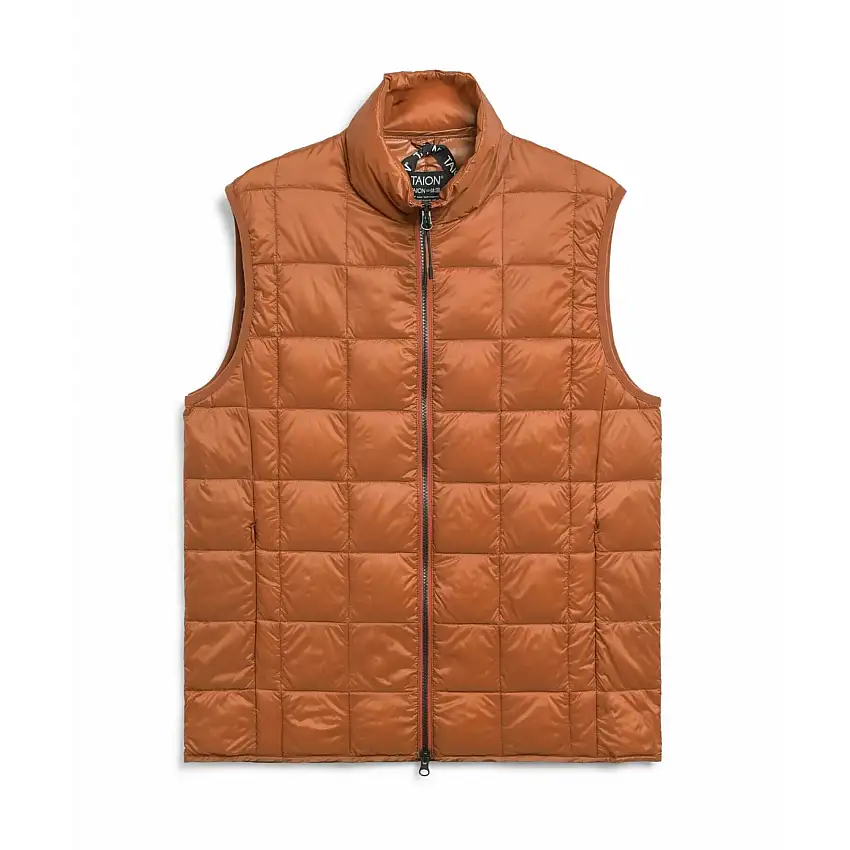 Piumino senza maniche con collo alto e chiusura a zip Taion