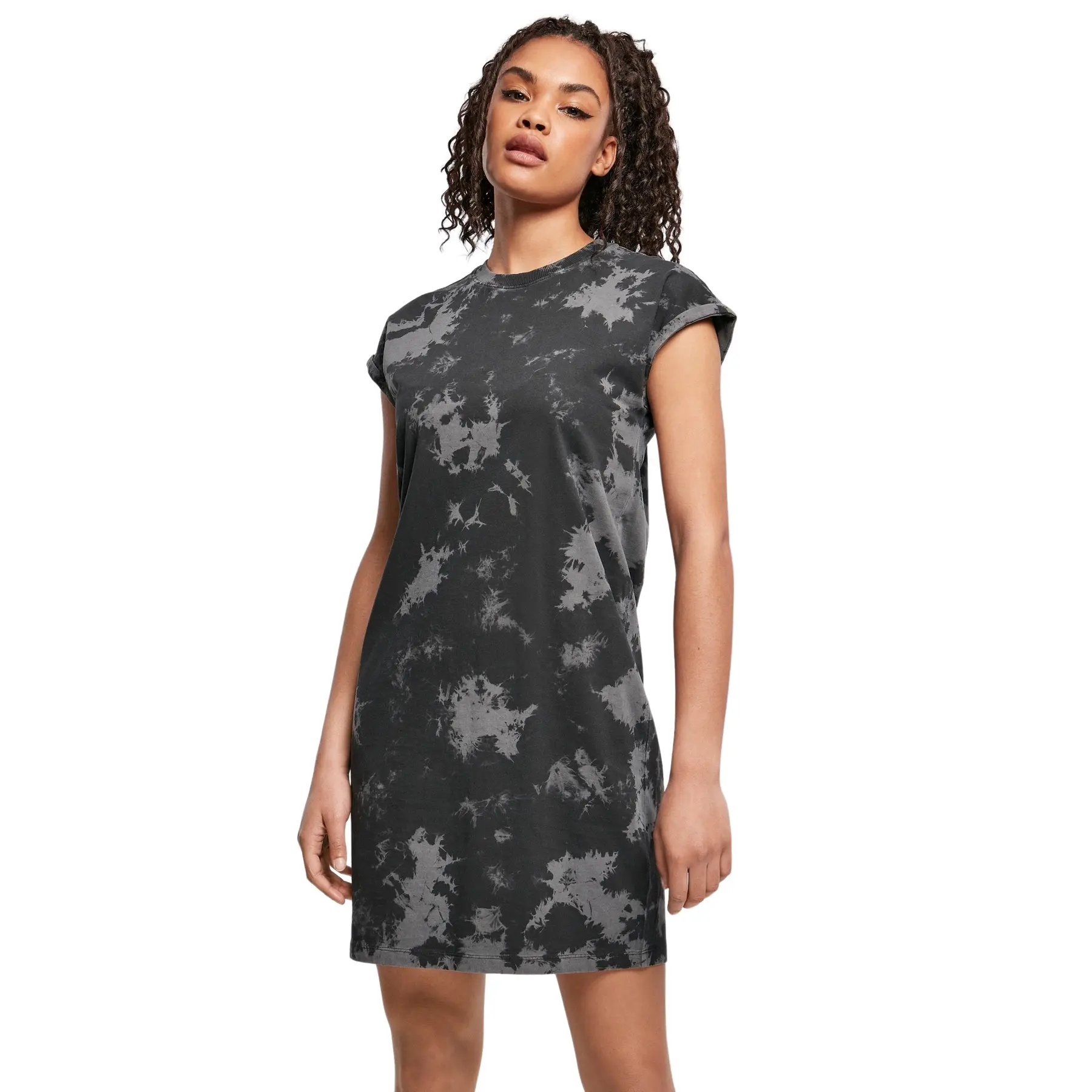 Abito Maglietta decolorata da donna taglie forti Urban Classics