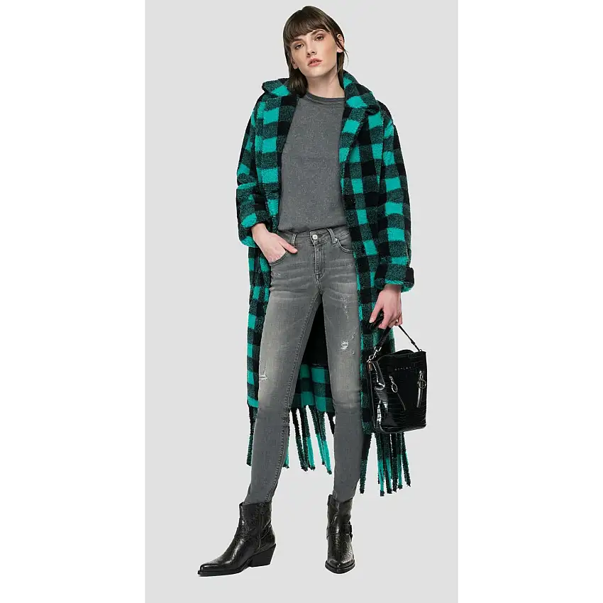 Cappotto donna in percalle oversize con cintura Replay